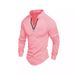 2025 Autumn Casual Loose Stand Collar Zipper Long Sleeve Men's Sports Polo Shirt_voghion.com