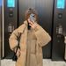 Women's Oversized Long Down Coat With Hood, Knee-Length Winter Puffer Jacket, Warm Thickened Quilted Outerwear For Casual & Commuting_voghion.com