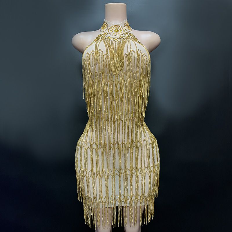 Clothing merchant's sparkling silver crystal tassel elegant formal ball off the shoulder sexy plus size dress_voghion.com