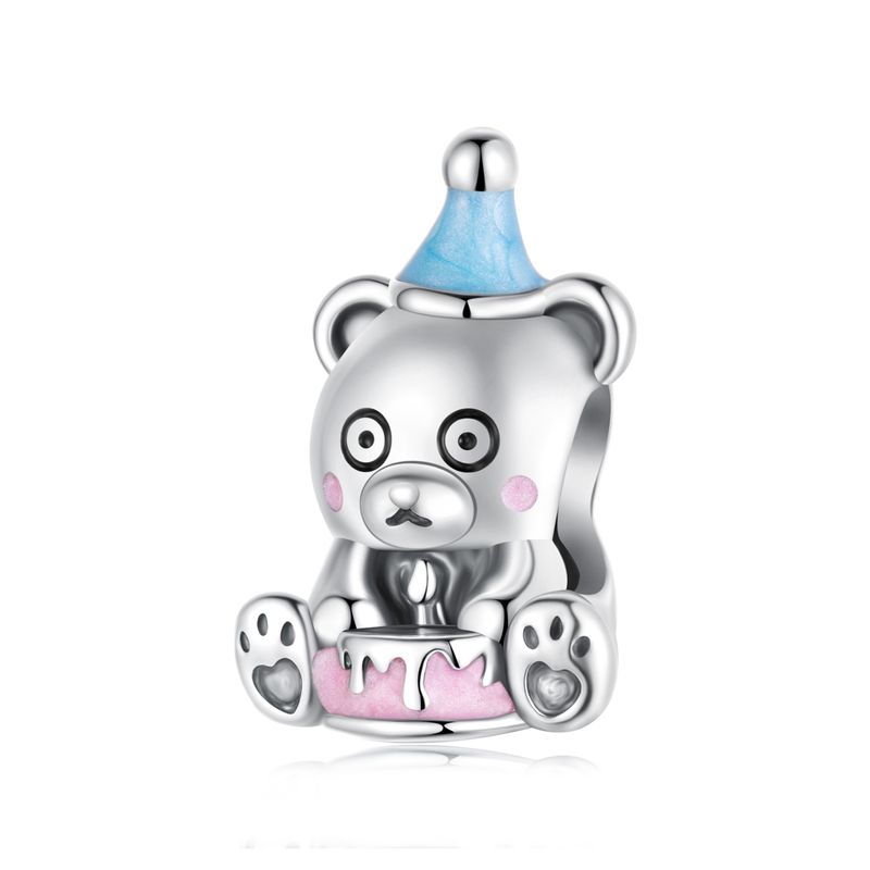 Verjaardagstaartbeertje bedel sterlingzilver, SCC3120_voghion.com