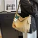 Bolsa transversal feminina de lona, estilo coreano, com alça média, modelo Y2K Harajuku Ita School Textile Stray (código 241007)._voghion.com