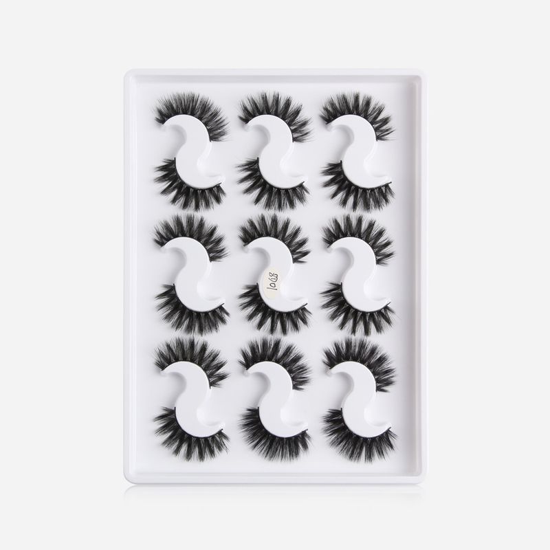 MAGEFY 9 Paar künstliche Make-up-Tools dicke falsche magnetische Wimpern_voghion.com