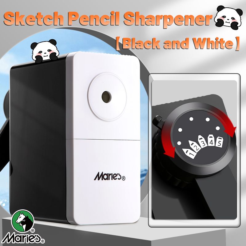 Professional Pencil Sharpener - 5 Adjustable Blade Settings Heavy Duty Office & Art Tool With Container_voghion.com