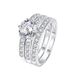 Damira 2 karaat moissanite voor dames, sterling zilver, lichte luxe, veelzijdige stapelbare ringset_voghion.com
