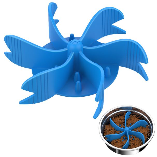 Neuer Futternapf mit Futterteiler, Silikon-Saugnapf für langsames Fressen (Katze/Hund), auf Lager_voghion.com