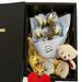 Weihnachtsgeschenke: 7 Rosen im Bärenstrauß – Geschenkbox_voghion.com