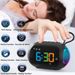 Mini Portable FM Radio Dual Alarm Clock LED Display Radios Receiver RGB Light Bluetooth Subwoofer TF Card USB MP3 Music_voghion.com
