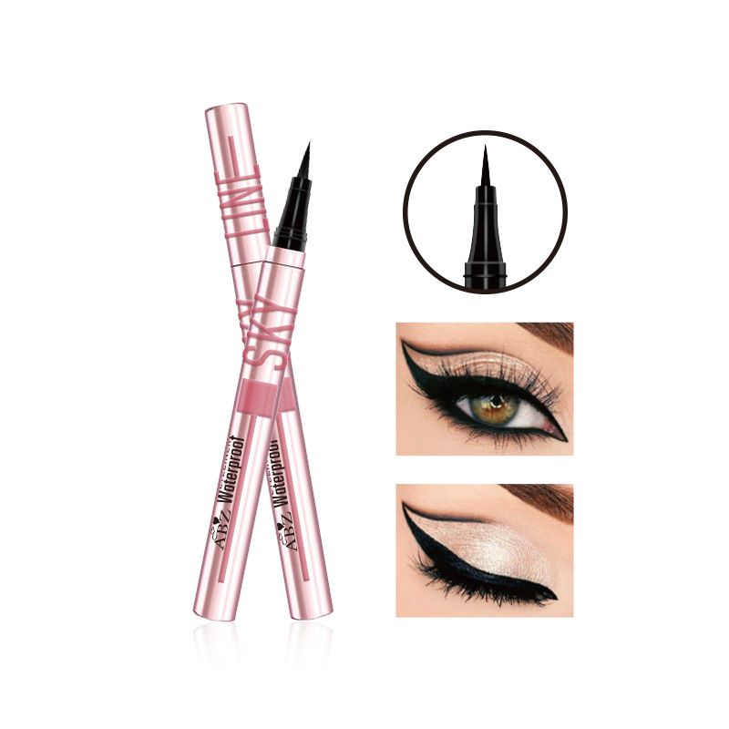 Eyeliner wasserfest, schweißfest, schnelltrocknend, verwischt nicht, langanhaltend, präziser, ultrafeiner Eyeliner Flüssigstift schwarzer Eyeliner_voghion.com