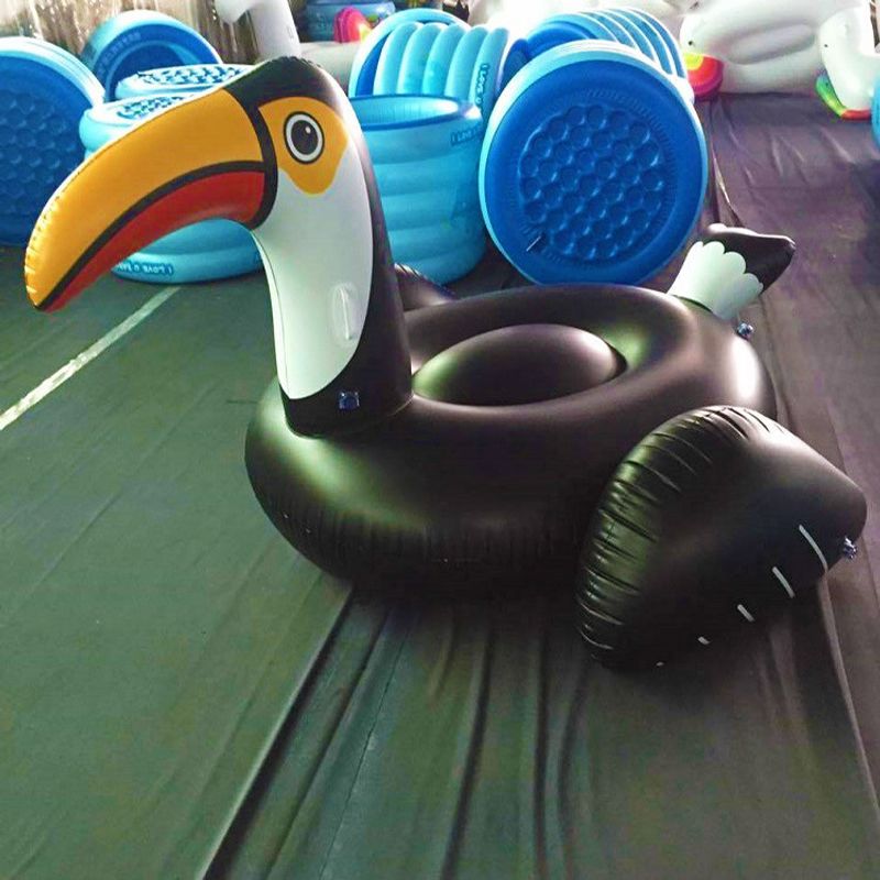 Aufblasbare Wasserhalterung Schwimmbad Wasser Flamingo Einhorn Lounge Chair Schwarzspecht Toucan Schwimmbett Schwimmreihe_voghion.com
