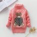 Pull en tricot doux et confortable à col montant pour enfants avec un joli motif ours - Pull unisexe pour garçons et filles (3-8 ans, 100-140 cm) - Indispensable pour l'hiver et le printemps_voghion.com