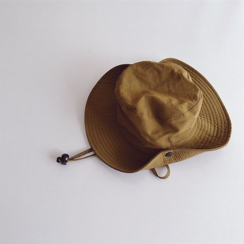 Fashion New Children Bucket Hats Summer Solid Color Sunhat Kids Fishing Hat Sunshade Visor Boys Girls Outdoor Fashion Beach Cap_voghion.com