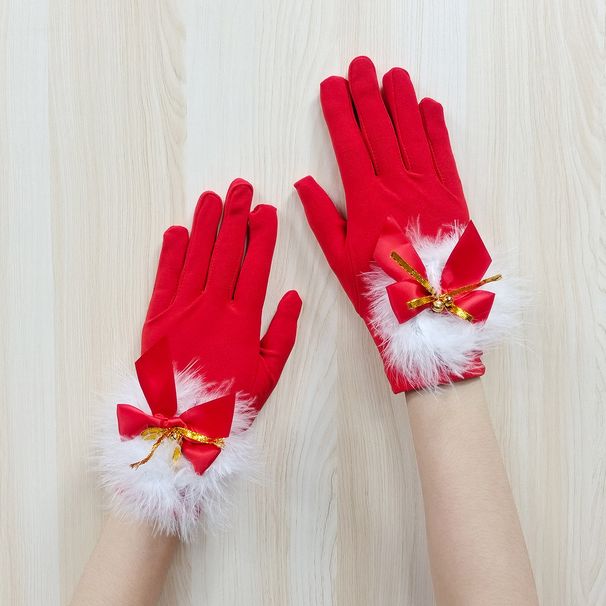 Costume de fête de Noël rouge à plumes transfrontalier_voghion.com