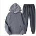 Herren-Set aus Fleece mit Kapuze und Hose, dicker, warmer Trainingsanzug, Sportbekleidung, modische Trainingsanzüge mit Kapuze, männlicher Trainingsanzug 240911_voghion.com