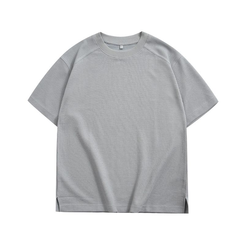 Maglietta estiva a maniche corte con maniche raglan e orlo aperto, tinta unita, da uomo Deng Jue, qualità imbattibile, in tessuto Kraft 220 g_voghion.com
