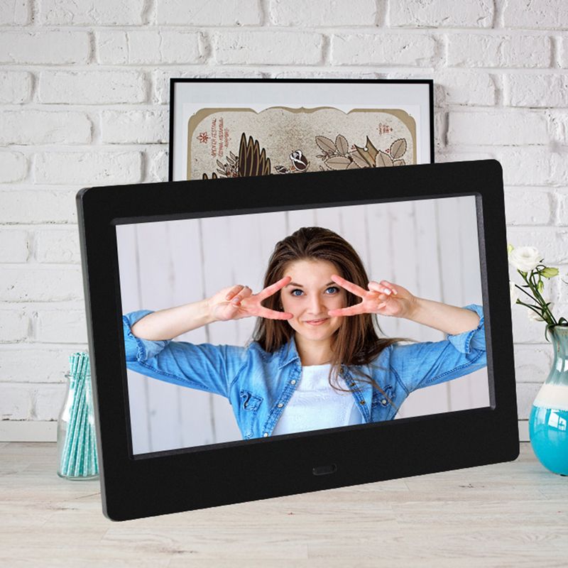 7inch HD LED Digital Photo Frame Support USB/MMC/SD/MS Card 800*480 Desktop Electronic Album For Friends_voghion.com