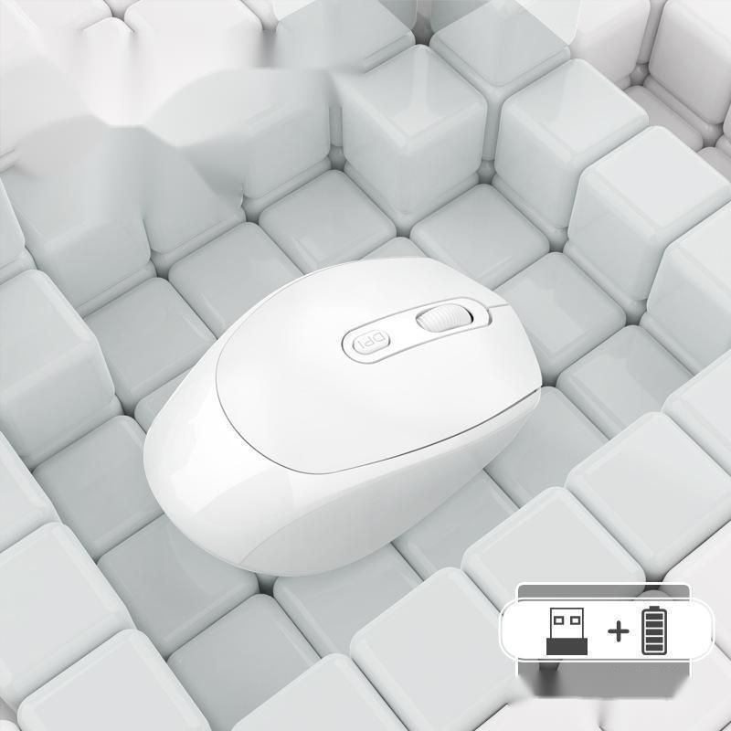 Mouse sem fio Bluetooth universal recarregável de modo duplo e silencioso para escritório_voghion.com