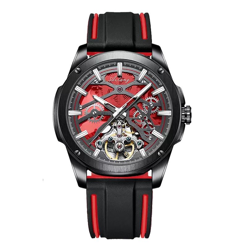 AILANG Luxury Tourbillon Watch Men Skeleton Dial Automatic Mechanical Watches Leather Strap Sport Clock Reloj Hombre 2025_voghion.com