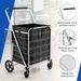 Folding Shopping Cart Portable Utility Grocery Cart 126L Capacity 150kg Load_voghion.com