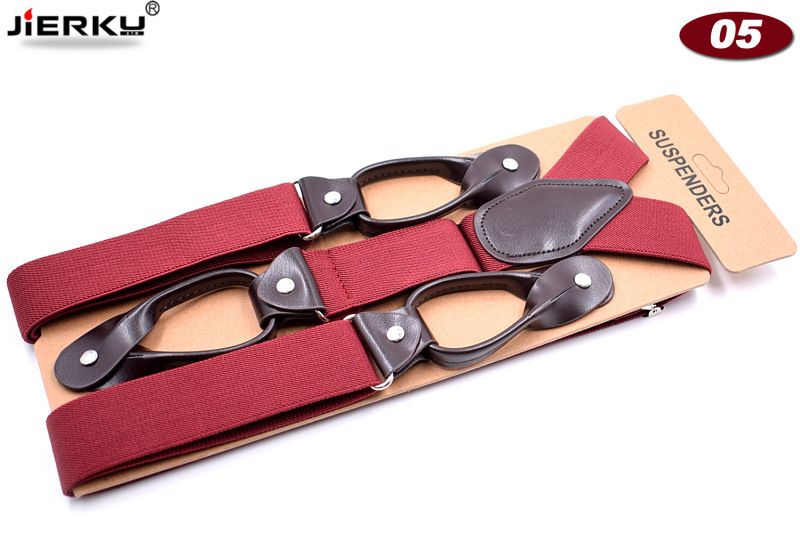 Unisex elastične naramnice v obliki črke Y s 6 sponkami za moške naramnice_voghion.com