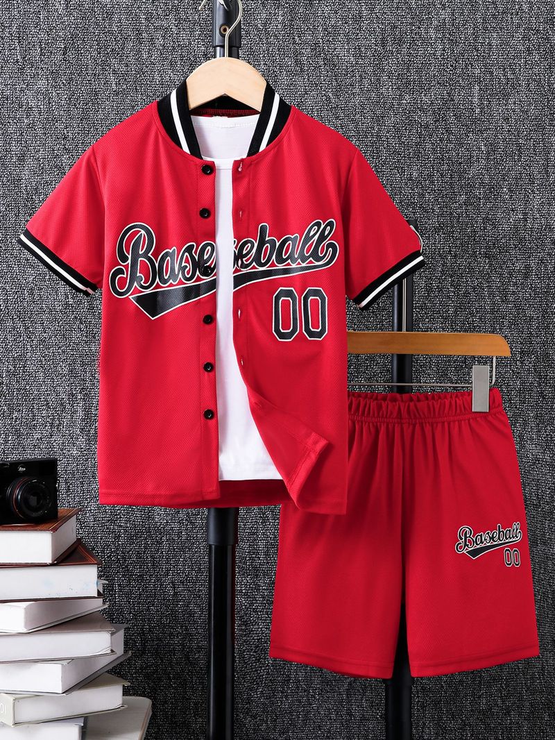 Ensemble décontracté pour mère et enfant garçon, t-shirt à manches courtes, short, combinaison en coton, vêtements de jeu confortables_voghion.com