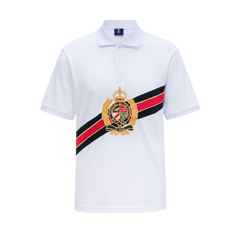 Herenkleding poloshirt voor heren puur katoen borduurwerk korte mouw casual sport wit contrast breiwerk_voghion.com
