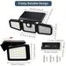 Solar-Außenwandleuchte mit dreiseitiger Rotation, intelligente Induktion, Weitwinkel, wasserdicht, langlebig, Gartenleuchte_voghion.com