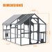 Outdoor Chicken Coop Enclosures 110" Large Kitten Playpen ,Upgrade Waterproof Cover-GREY_voghion.com