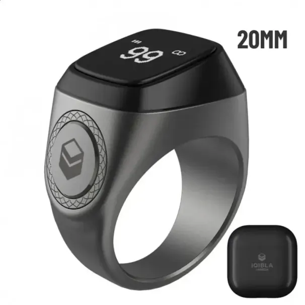 Iqibla Smart Tasbih Zählzähler für Muslime Zikr-Ring Digital Tasbeeh 5 Gebetszeiten Vibrationserinnerung Bluetooth 5.1_voghion.com