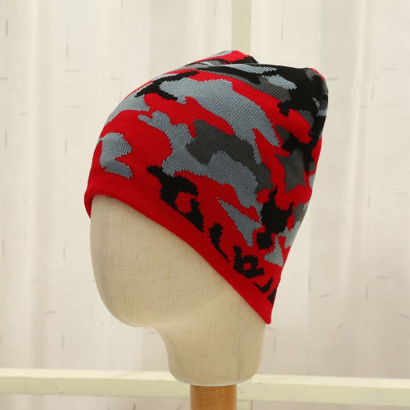 Cappello lavorato a maglia jacquard mimetico, autunno e inverno, caldo, da uomo e da donna, in lana, traspirante, con protezione per le orecchie_voghion.com