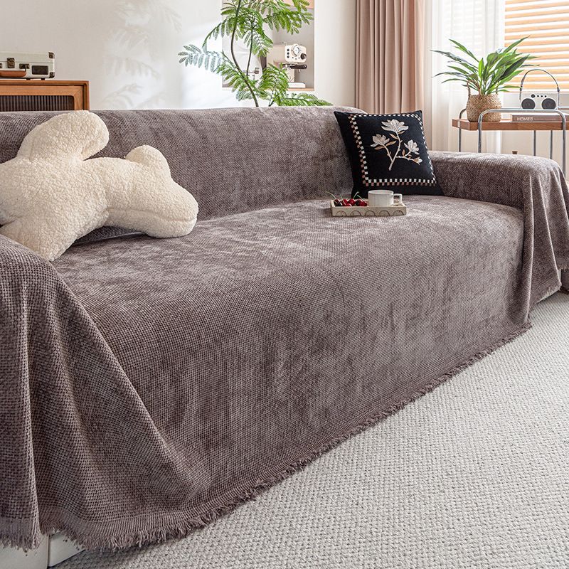 Chenille-Sofaschutzdecke – kratzfester, rutschfester Bezug für Anbausofas (modern minimalistisch, mehrere Größen)_voghion.com