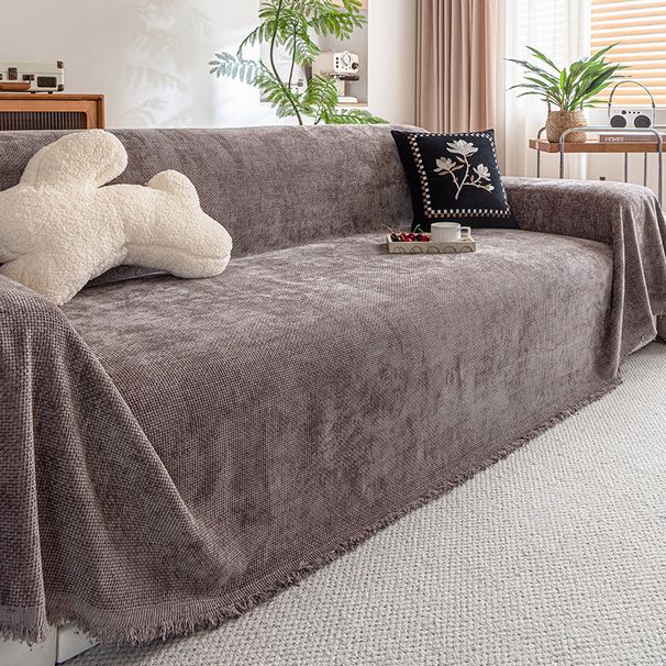Chenille-Sofaschutzdecke – kratzfester, rutschfester Bezug für Anbausofas (modern minimalistisch, mehrere Größen)_voghion.com