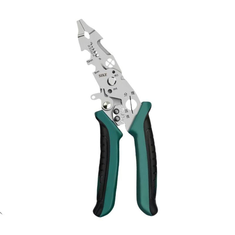 Professional Electrician Wire Stripper - Carbon Steel Blade, Multi-Function Cable Cutter, Durable & Ergonomic For Electrical Wiring & DIY Projects_voghion.com