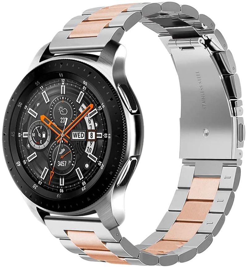 Μεταλλικό λουράκι συμβατό με Samsung Watch 3 46mm/Active 2/Huawei Watch GT GT2/Amazfit GTR for 22mm 20mm Ανταλλακτικό μεταλλικό λουράκι_voghion.com