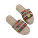 Women's fashion wedge sandals women's fish mouth wedge heels woven hemp rope thick bottom comfortable sponge slippers_voghion.com