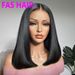 12A Bone Straight Bob Wig - 100% Human Hair, 13x4 & 13x6 Lace Front (Glueless, Heat Resistant, 180% Density, European & American Fit)_voghion.com