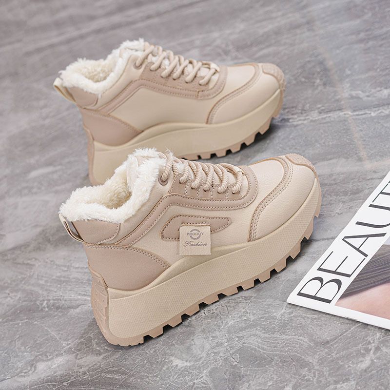 2024 new autumn and winter versatile top cotton casual sports thick soled high rise dad shoes, trendy_voghion.com