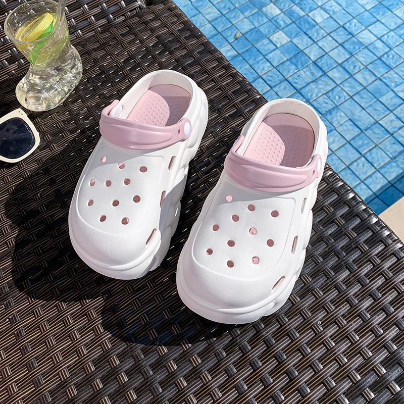 new Products, Simple Small Waist Two-color Women's Models, Wear Perforated Thick Bottom Shoes_voghion.com