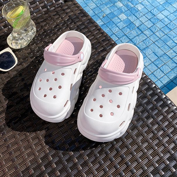 new Products, Simple Small Waist Two-color Women's Models, Wear Perforated Thick Bottom Shoes_voghion.com