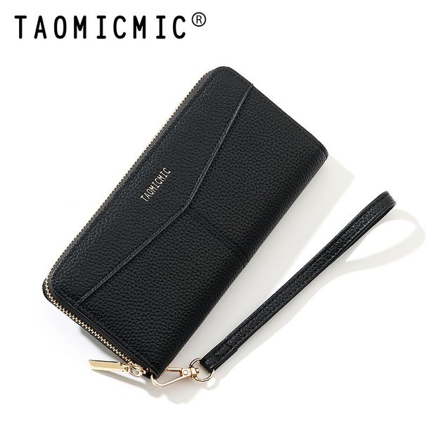 Portafoglio da donna ultra sottile e sottile, portafoglio compatto da donna, portafoglio lungo da donna_voghion.com