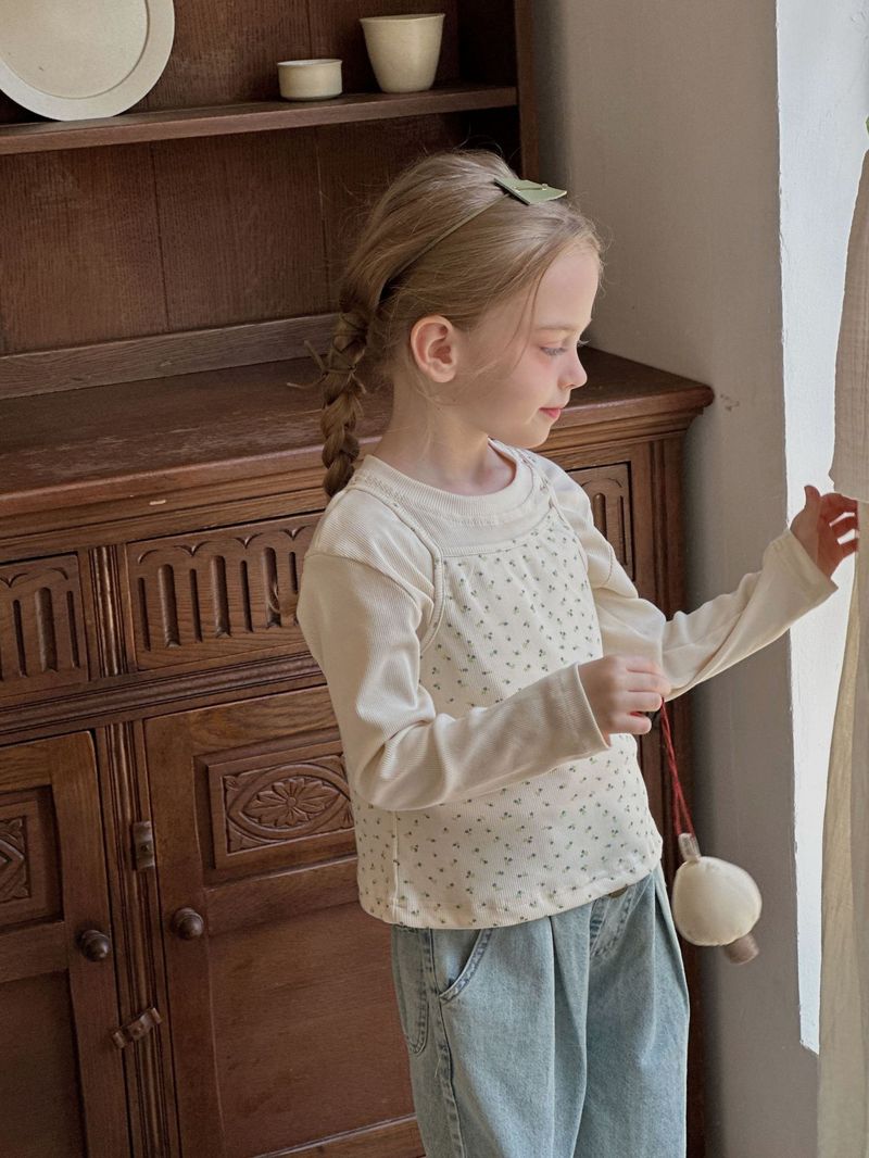 Vêtements pour petites filles T-shirt à manches longues Ensemble deux pièces pour fille avec écharpe à rayures_voghion.com