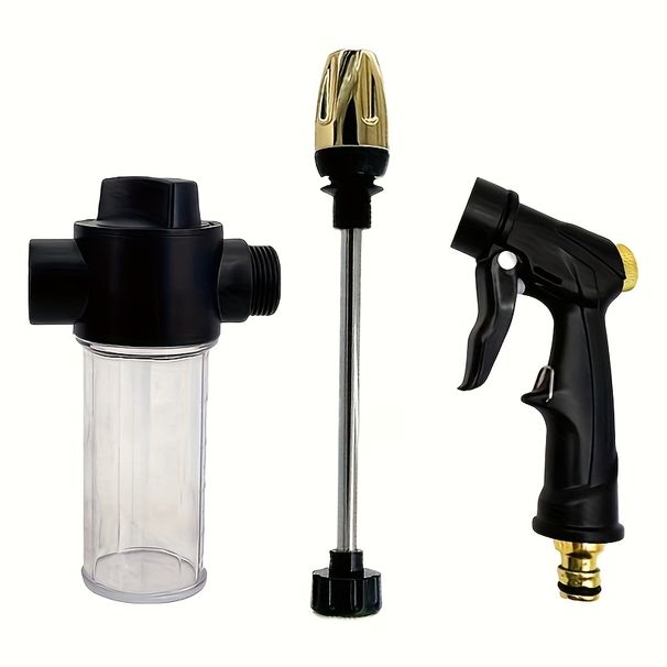 One Heavy-duty High-pressure Water Gun With Adjustable Nozzle And Non-slip Grip - Suitable For Car Washing, Gardening, Lawn Care, Pressure Washing_voghion.com