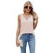 Canotta da donna a maniche corte, ampia e tinta unita, con scollo rotondo, primavera/estate 2025_voghion.com
