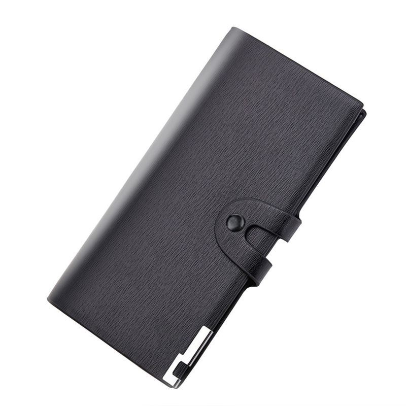Portafoglio lungo alla moda, di media lunghezza, in morbida pelle, porta carte alla moda da uomo, comodo_voghion.com