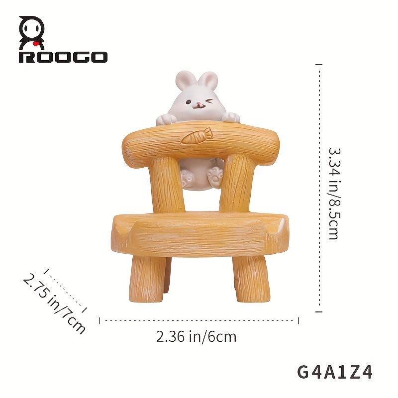 [Hot sales]A Chair Stool Mobile Phone Holder Cute Desktop Stand Office Table Creative Ornament Machine Stand Wooden Lazy Small Stool_voghion.com