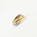 Women's Jewelry Wide Double Ring Two Color Seamless Titanium Steel Gold Plated_voghion.com
