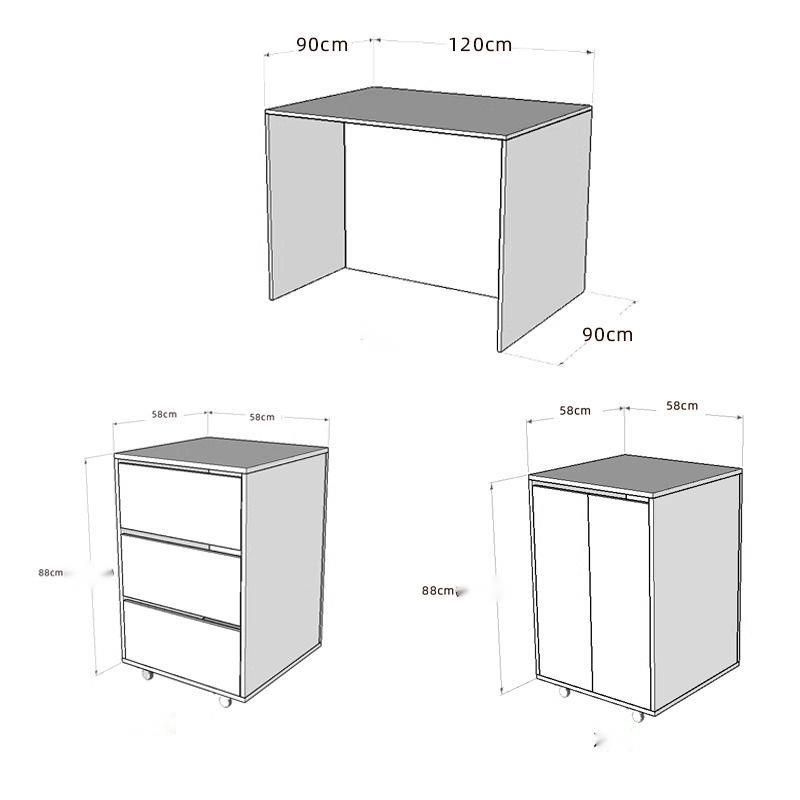 Cream Style Adjustable Large Single Cabinet Combination Kitchen Movable Separate Island Dining Table_voghion.com