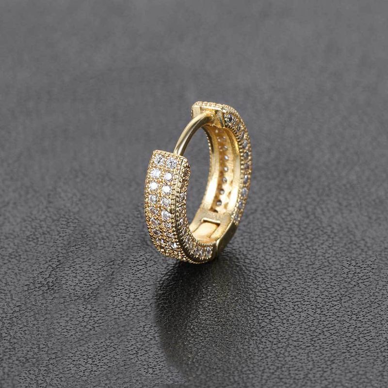 Men And Women's Jewelry Square Hip Hop Earrings With Micro-Paved Zirconia, Bling Full Diamond Stud Earrings For Trendy Style_voghion.com