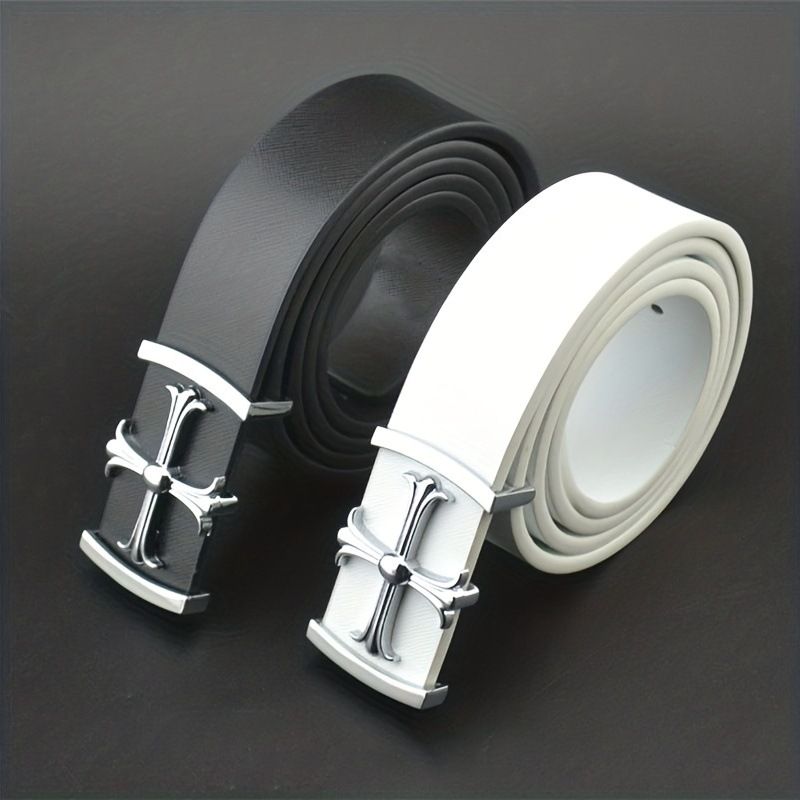 Women's Belts men's business genuine leather leather belt high-end atmospheric smooth buckle Douyin Kuaishou best-selling belt_voghion.com