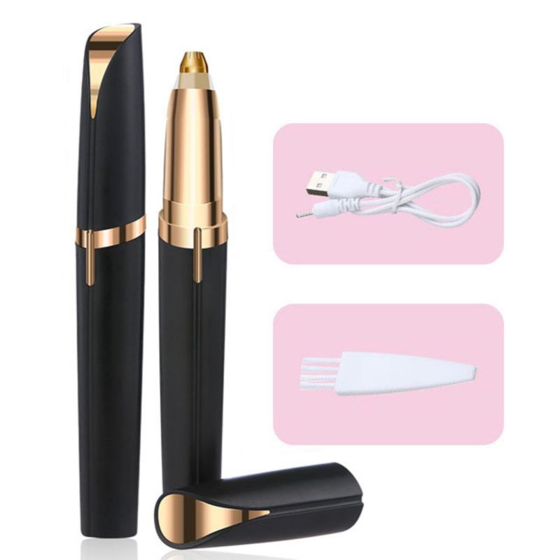 Tondeuse à sourcils électrique indolore pour femmes, épilateur pour le visage_voghion.com