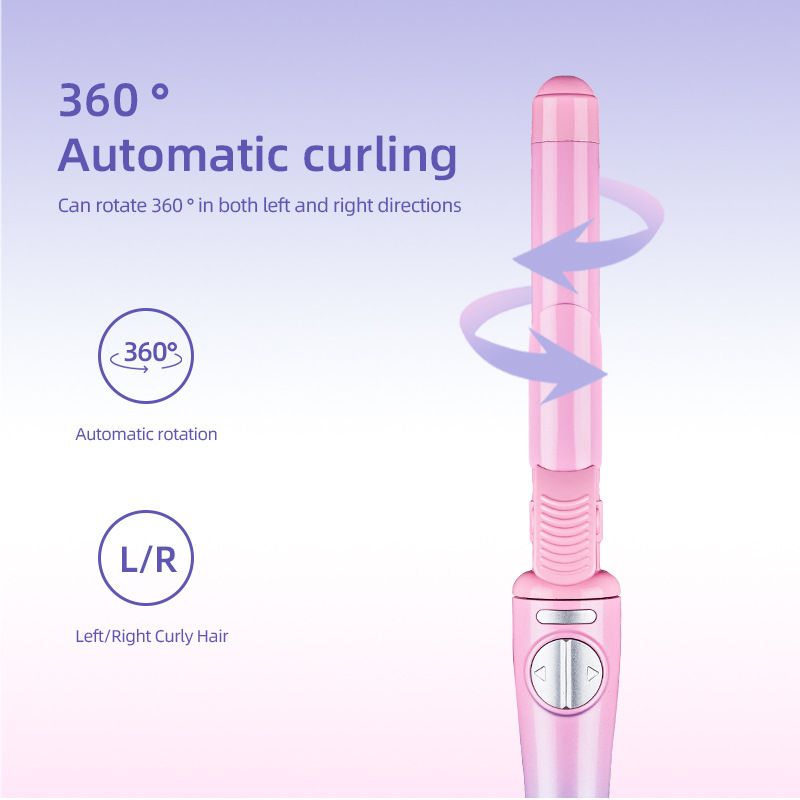 Gradient Temperature Curling Iron & Flat Iron, Auto Rotating Styling Tool With Adjustable Heat_voghion.com